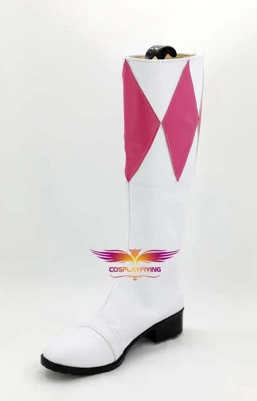TV Series Mighty Morphin Power Rangers Kimberly Cosplay Shoes Boots Custom Made for Adult Men and Women Halloween Carnival