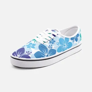 Unisex Canvas Low Cut Loafer Sneakers - Hibiscus