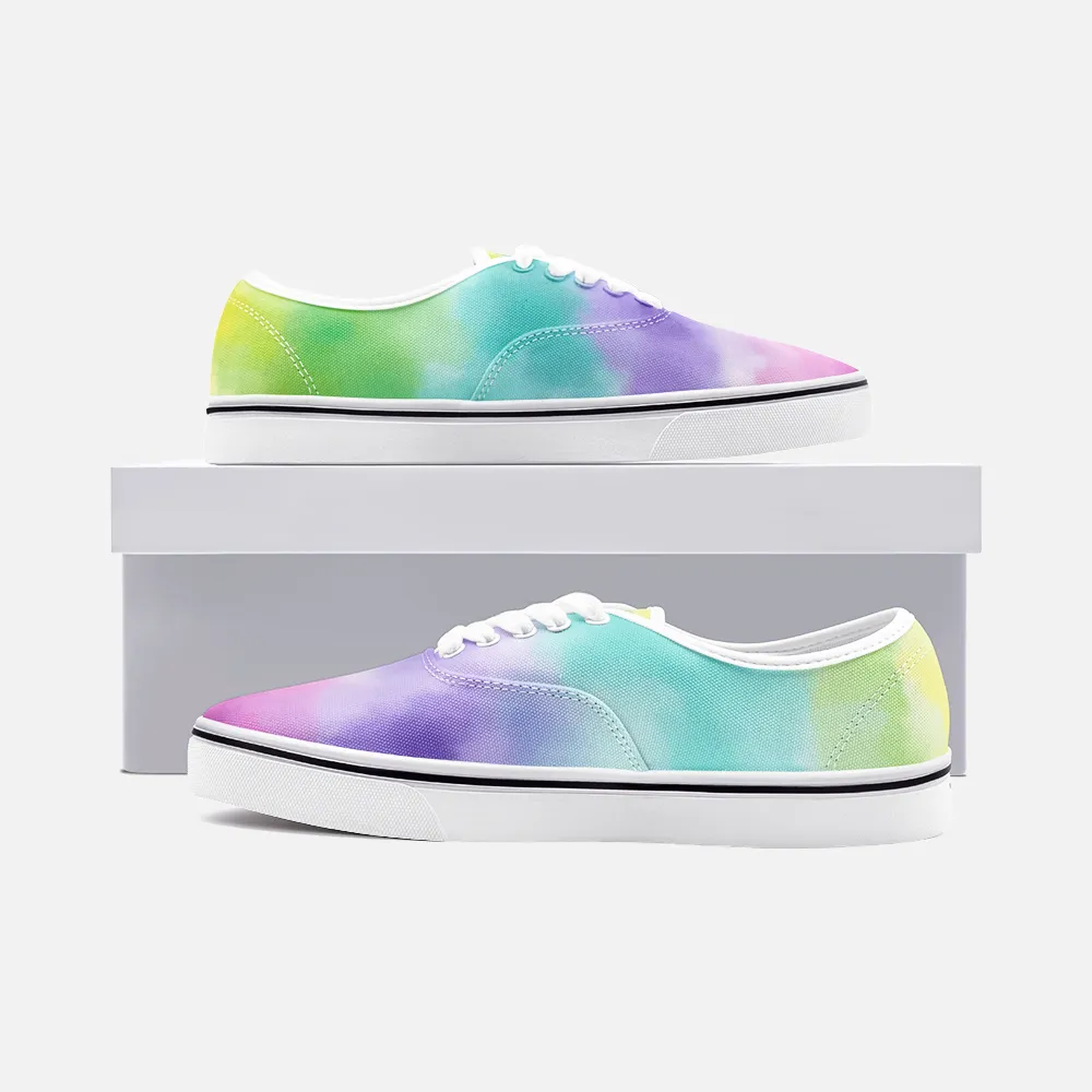 Unisex Canvas Low Cut Loafer Sneakers - Watercolor