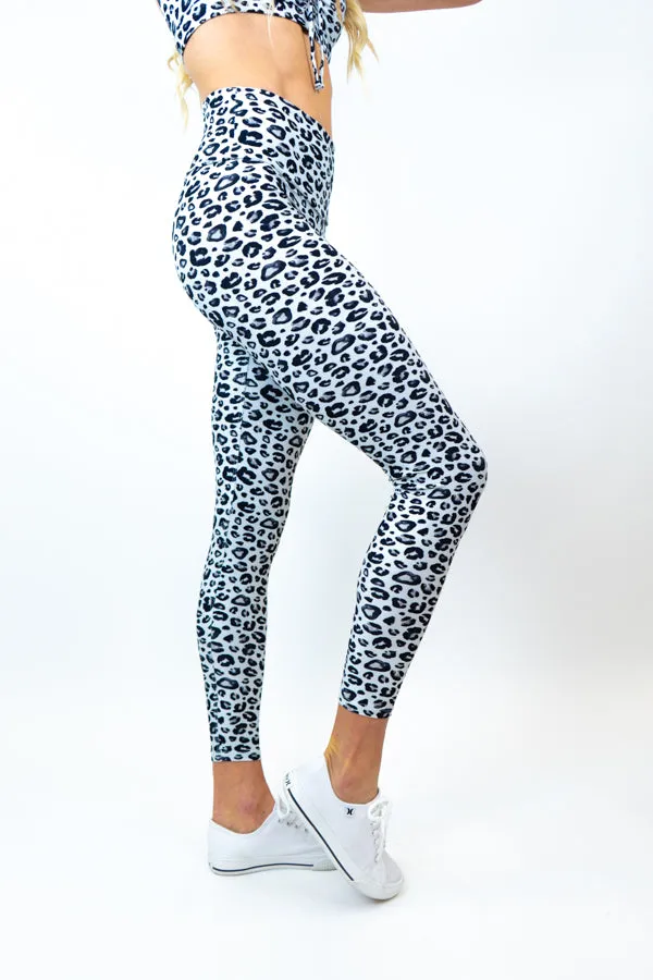 White Leopard Legging