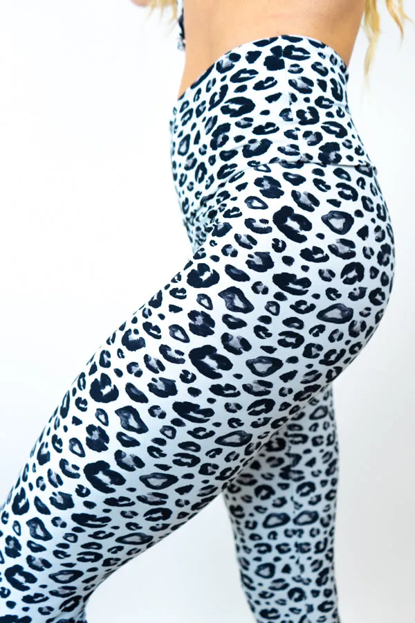 White Leopard Legging