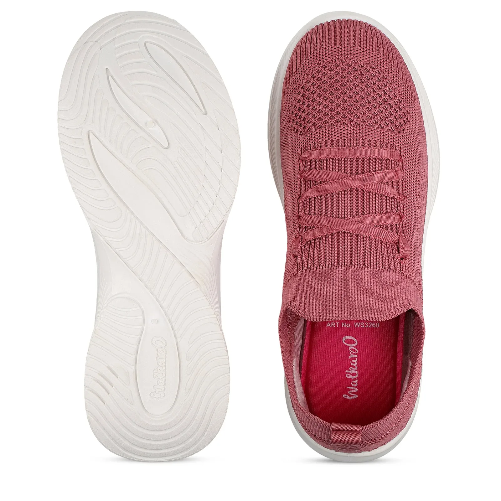 Women's Lace-up Walking Shoe - WS3260 Peach