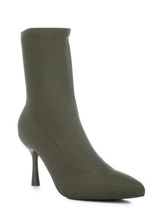 Zudio Solid Mid Heel Sock Boots
